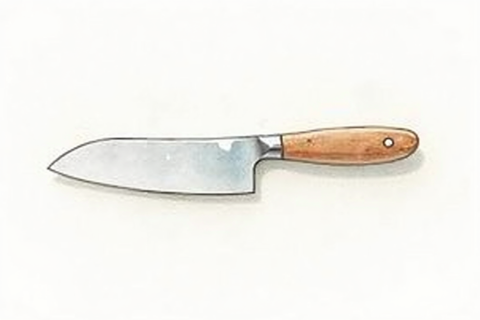 Watercolor illustration of a magnet testing the base of an induction cookware pan, no text