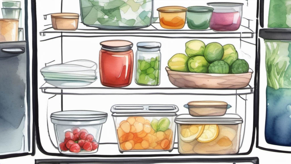 Organized refrigerator with meal prep containers
