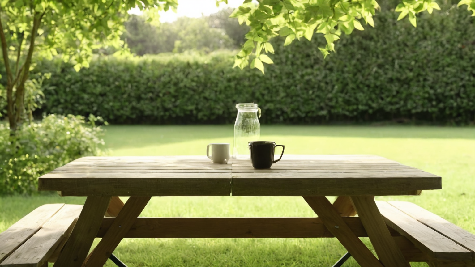 Shaded picnic serving