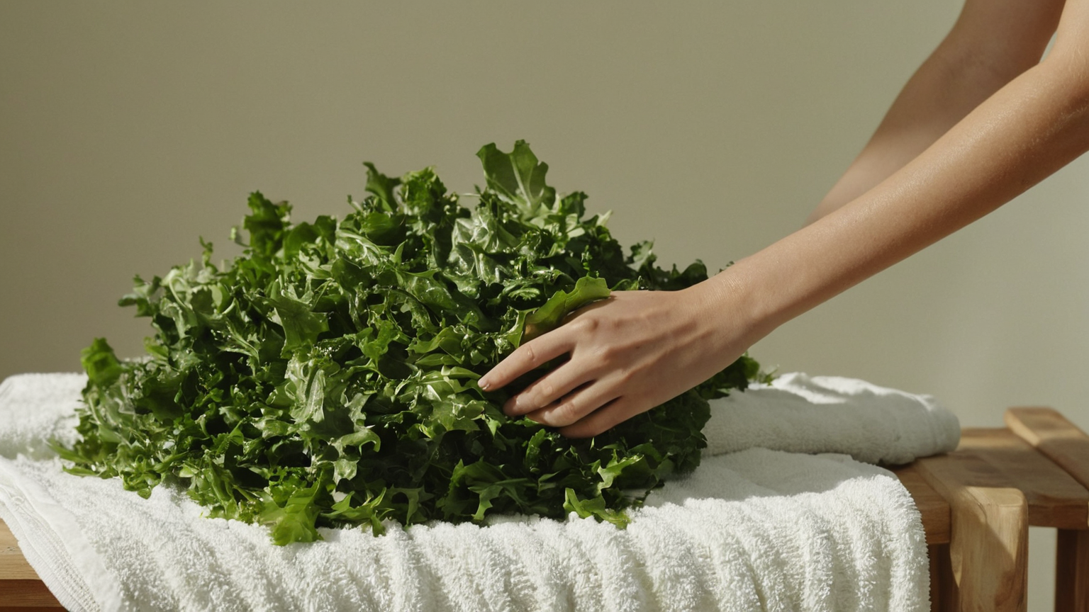Drying leafy greens